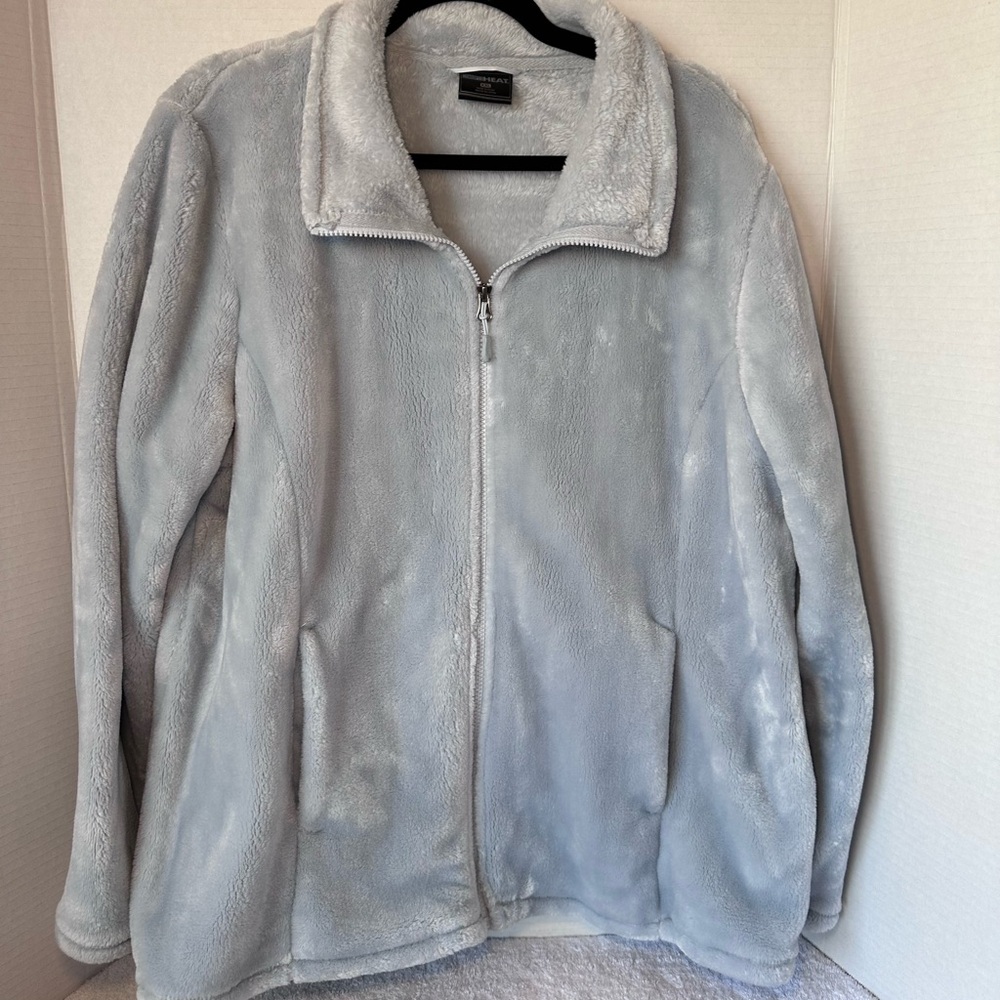 32 Degrees Heat Ice Blue Fleece Jacket Zip-Up